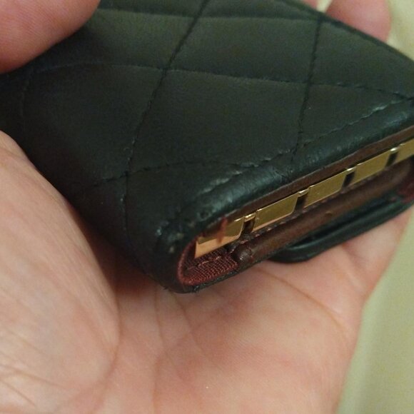 Chanel Mini Flap Quilted Lamb Skin Key Card Case - Picture 14 of 16